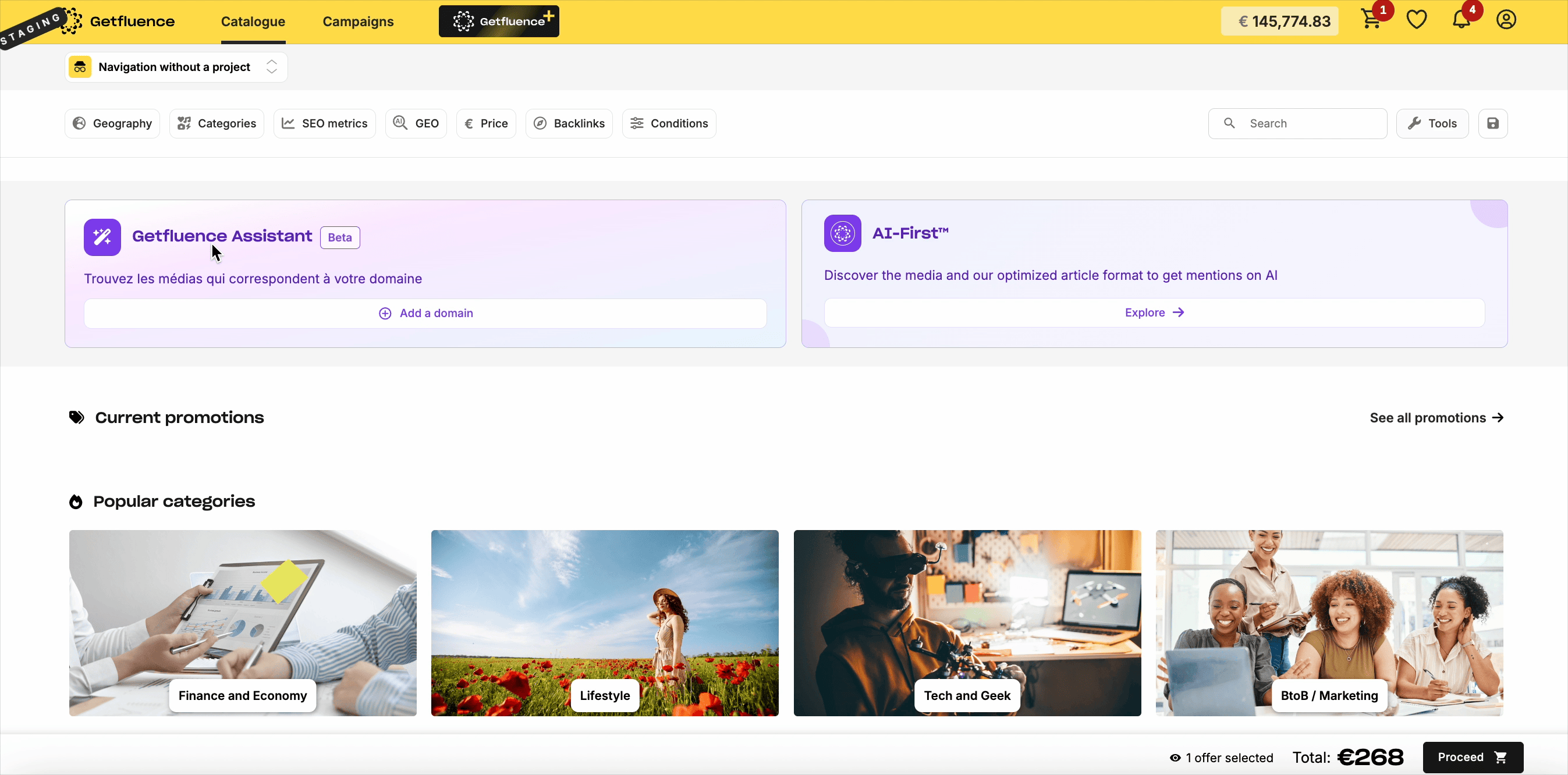 select niche offer